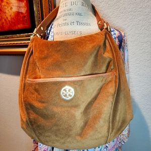 Tory Burch Suede Dean Camel Hobo Purse NWOT